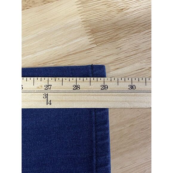 Betabrand Denim Jean Jeggings Pull On Pant Large Straight Leg Stretch Blue - Picture 9 of 9
